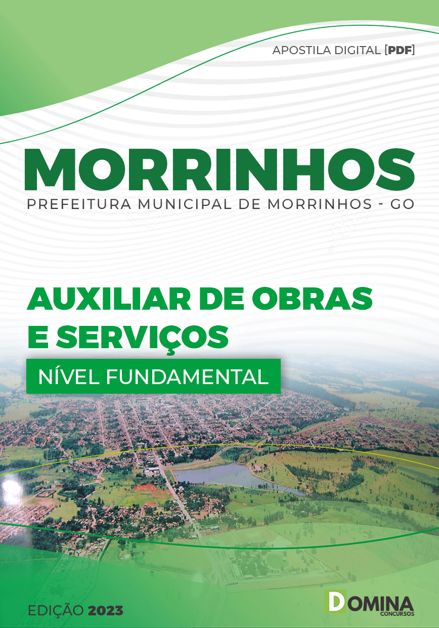 Apostila Pref Morrinhos GO 2023 Auxiliar Obras Serviços