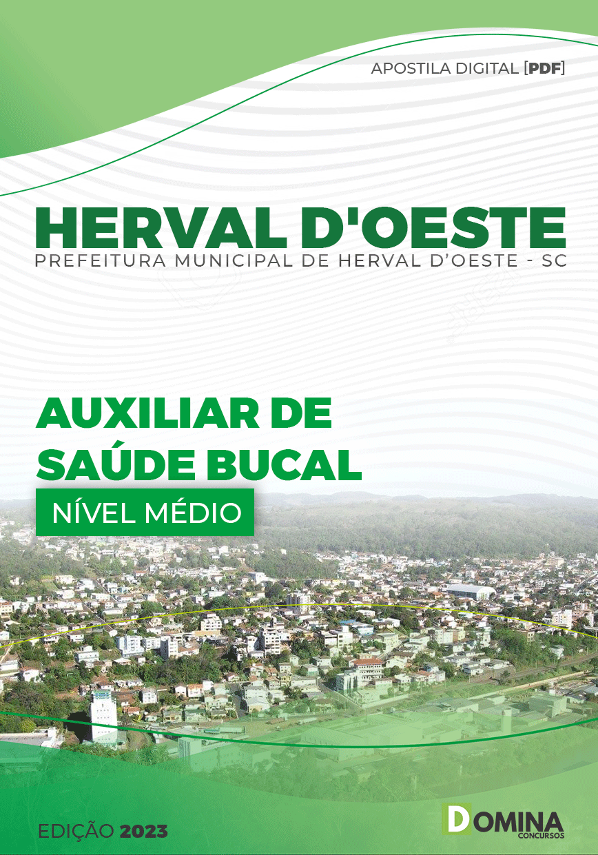 Apostila Pref Herval D’Oeste SC 2023 Auxiliar Saúde Bucal