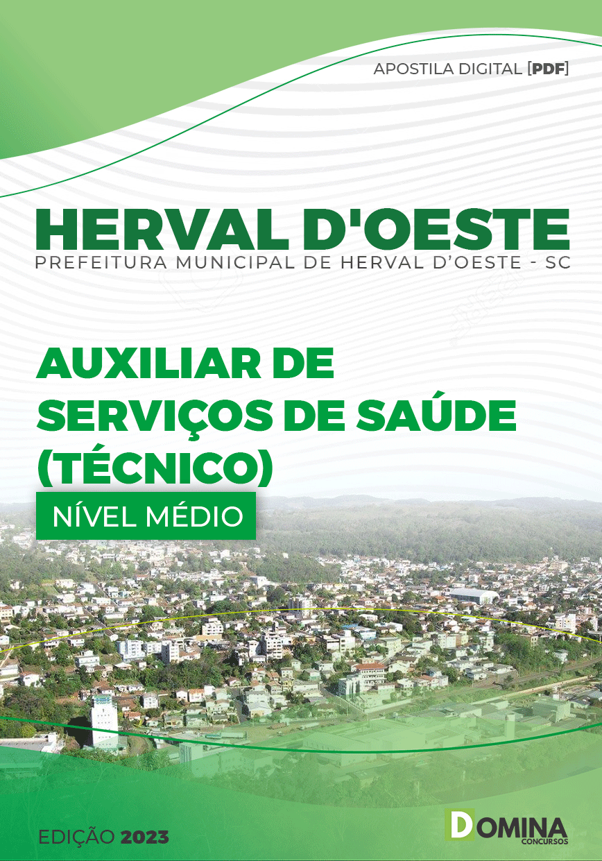 Apostila Pref Herval D’Oeste SC 2023 Auxiliar Serviços Saúde