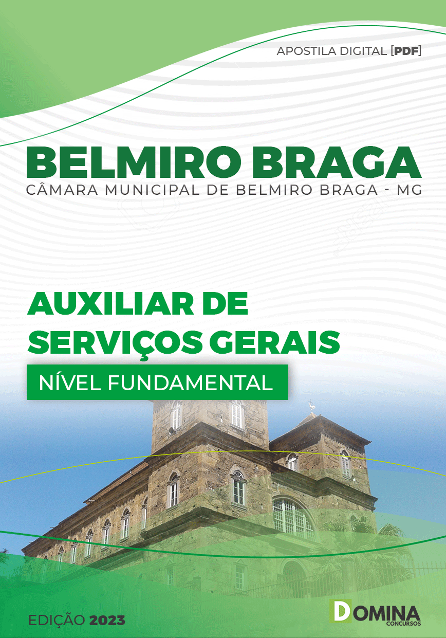Apostila Pref Belmiro Braga MG 2023 Auxiliar Serviço Gerais
