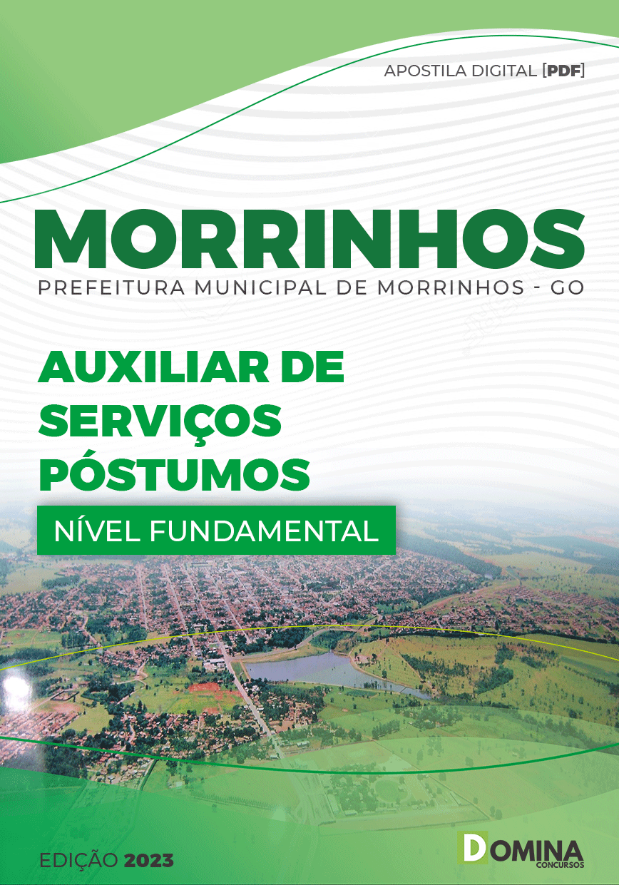 Apostila Pref Morrinhos GO 2023 Auxiliar Serviços Póstumos