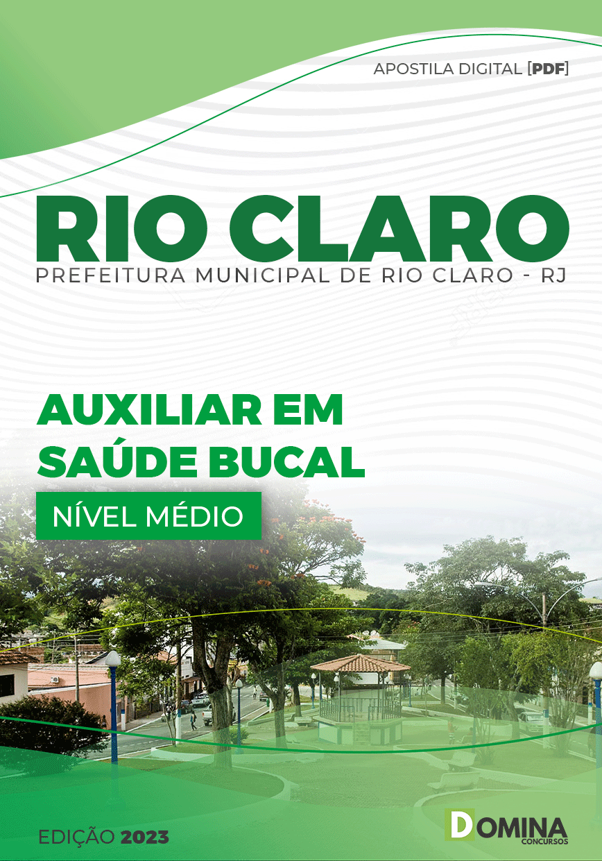 Apostila Concurso Pref Rio Claro RJ 2023 Auxiliar Saúde Bucal