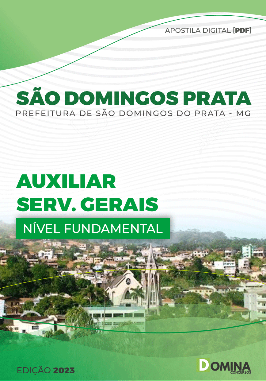 Apostila Pref São Domingos Prata MG 2023 Auxiliar Serviços Gerais