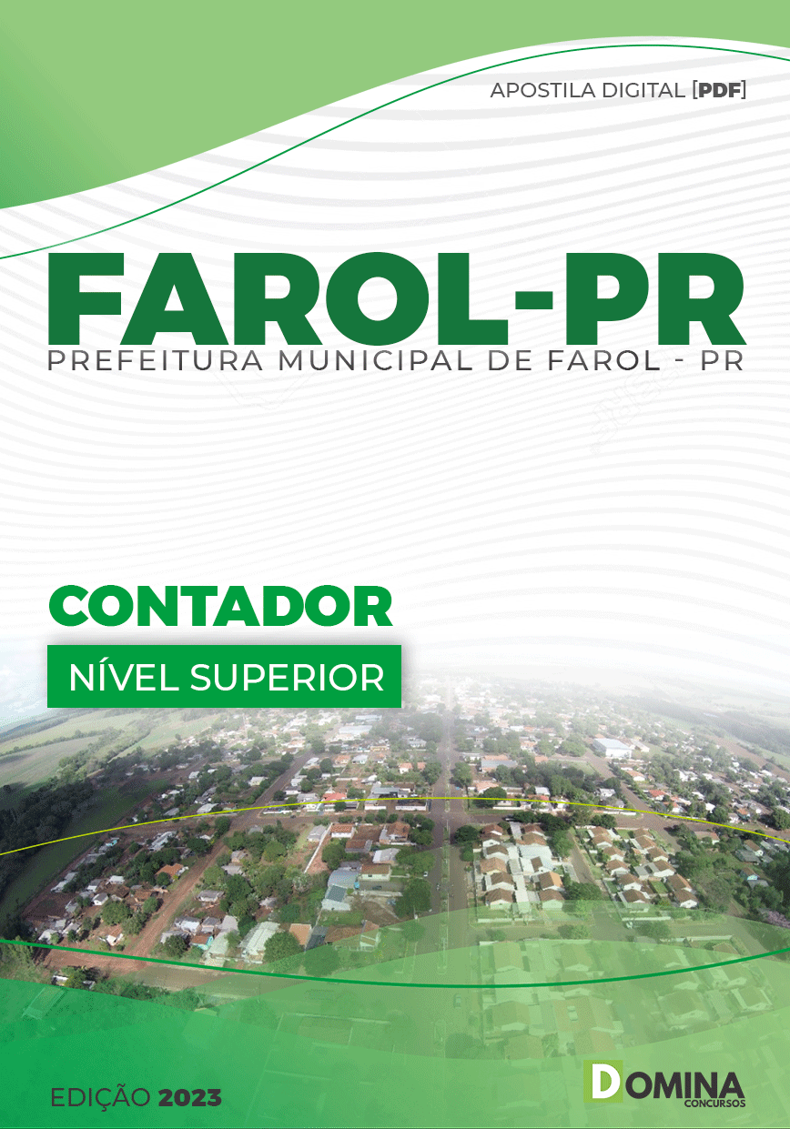 Apostila Digital Concurso Pref Farol PR 2023 Contador