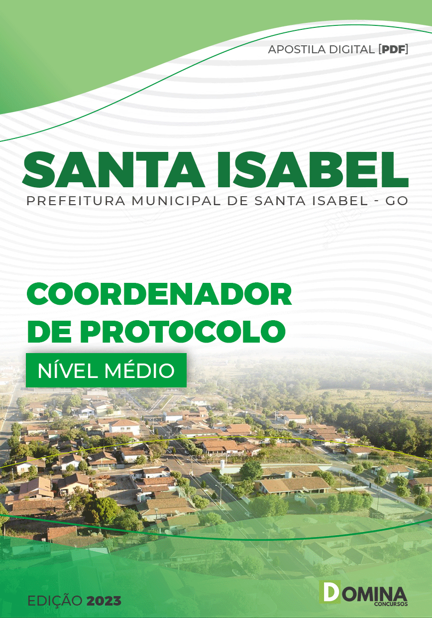 Apostila Pref Santa Isabel GO 2023 Coordenador Protocolo