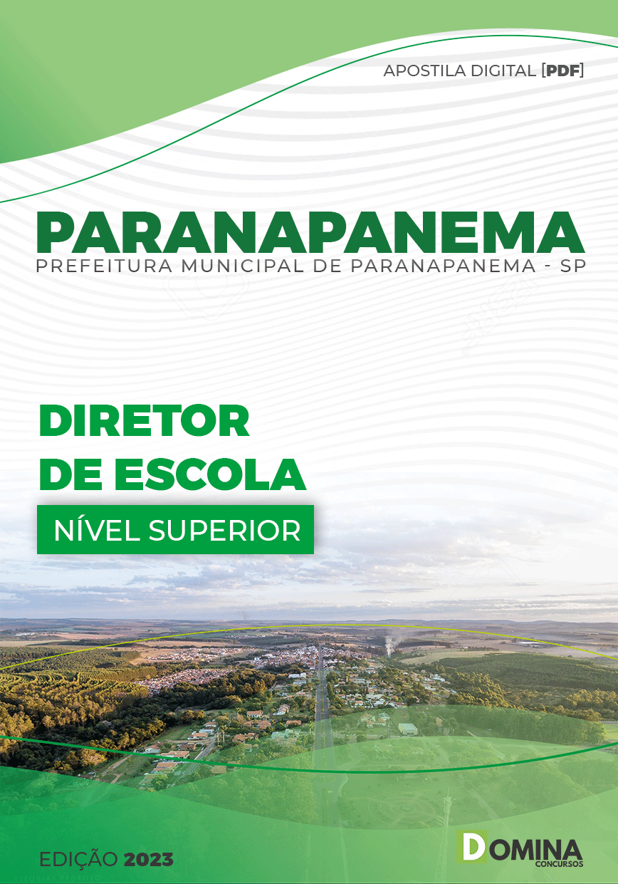 Apostila Pref Paranapanema SP 2023 Diretor Escola