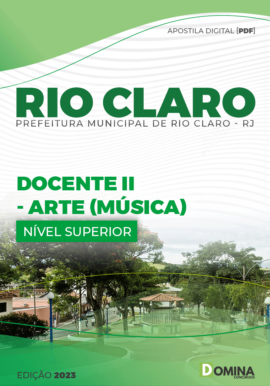Apostila Pref Rio Claro RJ 2023 Docente II Arte Música