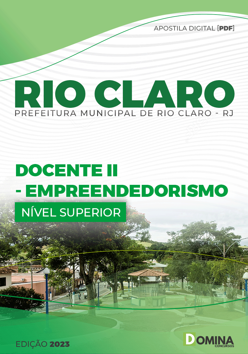 Apostila Pref Rio Claro RJ 2023 Docente II Empreendedorismo