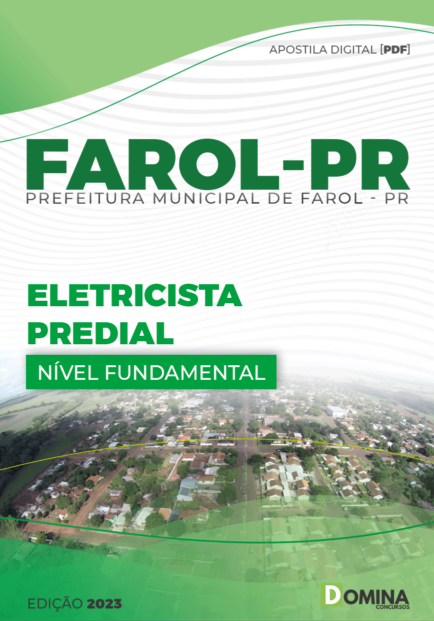 Apostila Digital Concurso Pref Farol PR 2023 Eletricista Predial