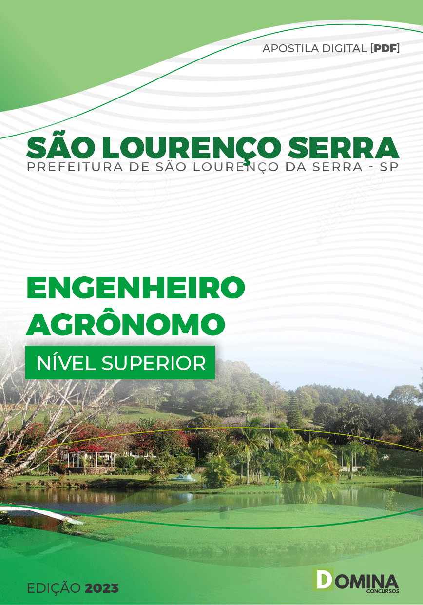 Apostila Pref São Lourenço Serra SP 2023 Engenheiro Agrônomo