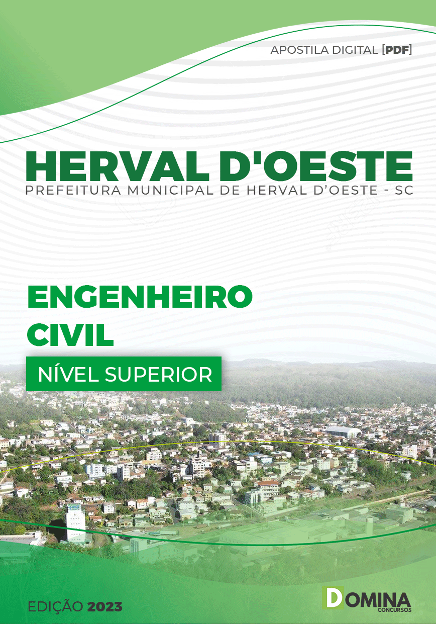 Apostila Pref Herval D’Oeste SC 2023 Engenheiro Civil