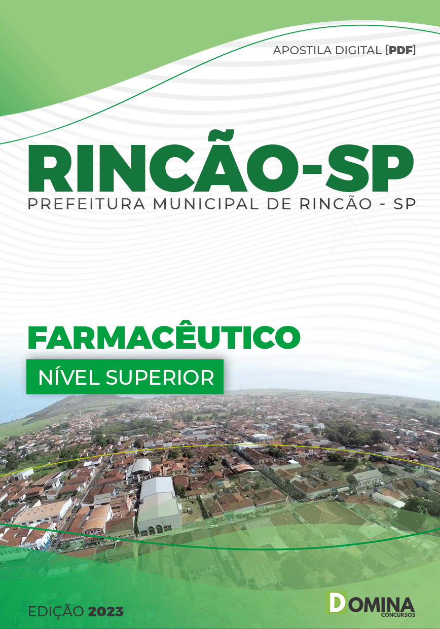 Apostila Concurso Pref Rincão SP 2023 Farmacêutico