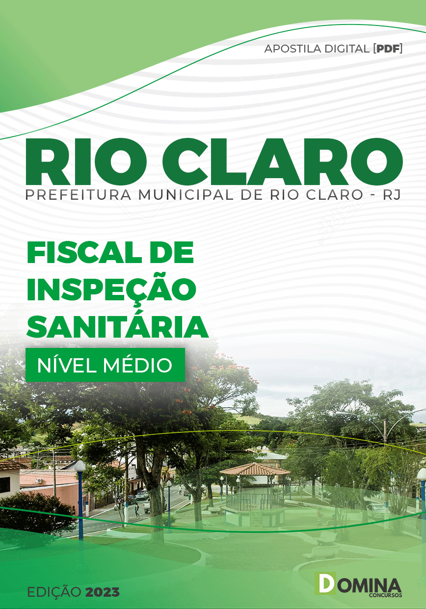 Apostila Concurso Pref Rio Claro RJ 2023 Fiscal Inspeção Sanitária