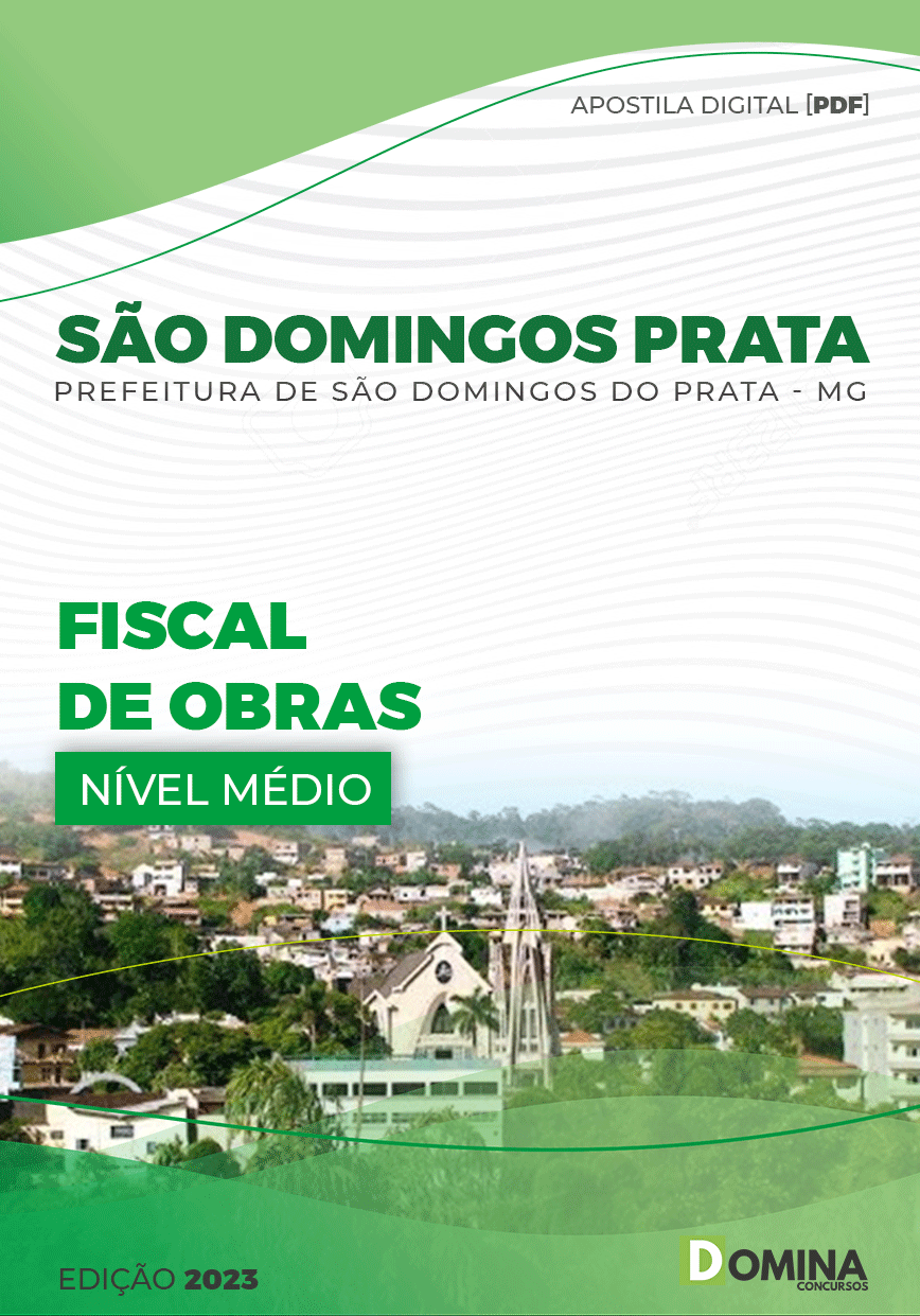 Apostila Pref São Domingos Prata MG 2023 Fiscal Obras