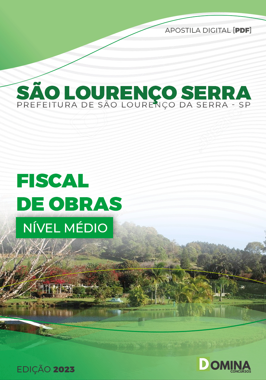 Apostila Pref São Lourenço Serra SP 2023 Fiscal Obras