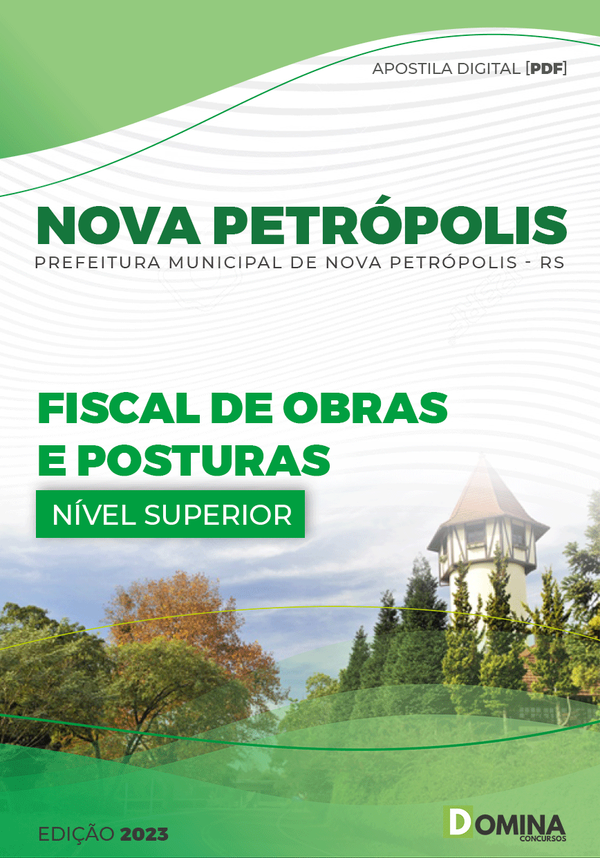 Apostila Pref Nova Petrópolis RS 2023 Fiscal Obras Posturas