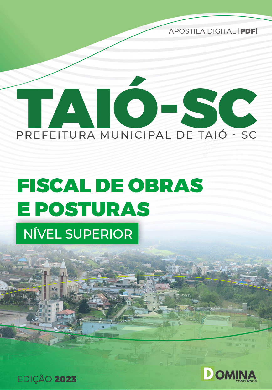 Apostila Concurso Pref Taió SC 2023 Fiscal Obra Postura