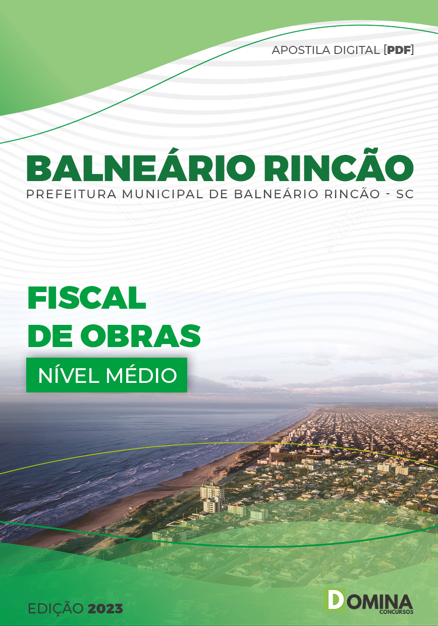 Apostila Pref Balneário Rincão SC 2023 Fiscal Obras