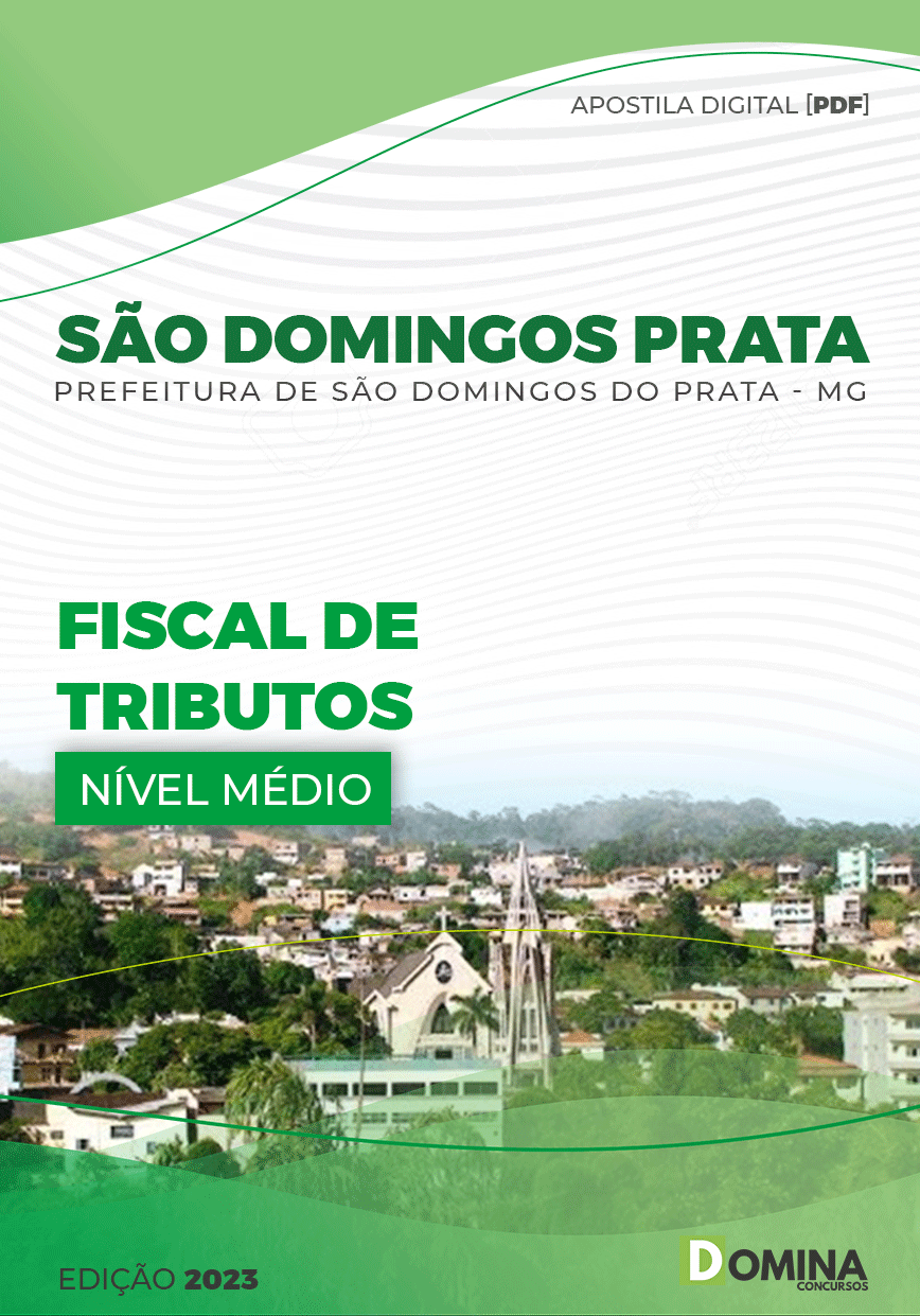 Apostila Pref São Domingos Prata MG 2023 Fiscal Tributos