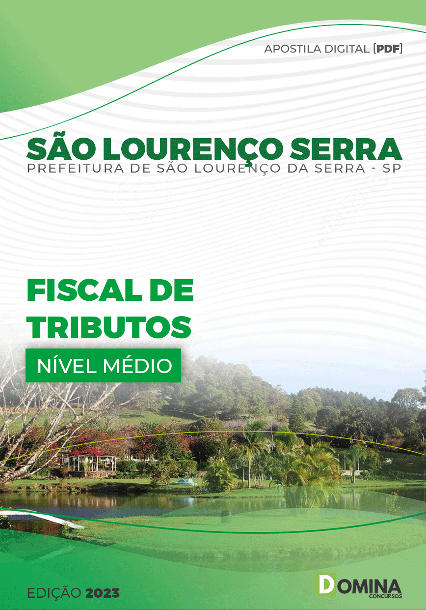 Apostila Pref São Lourenço Serra SP 2023 Fiscal Tributos