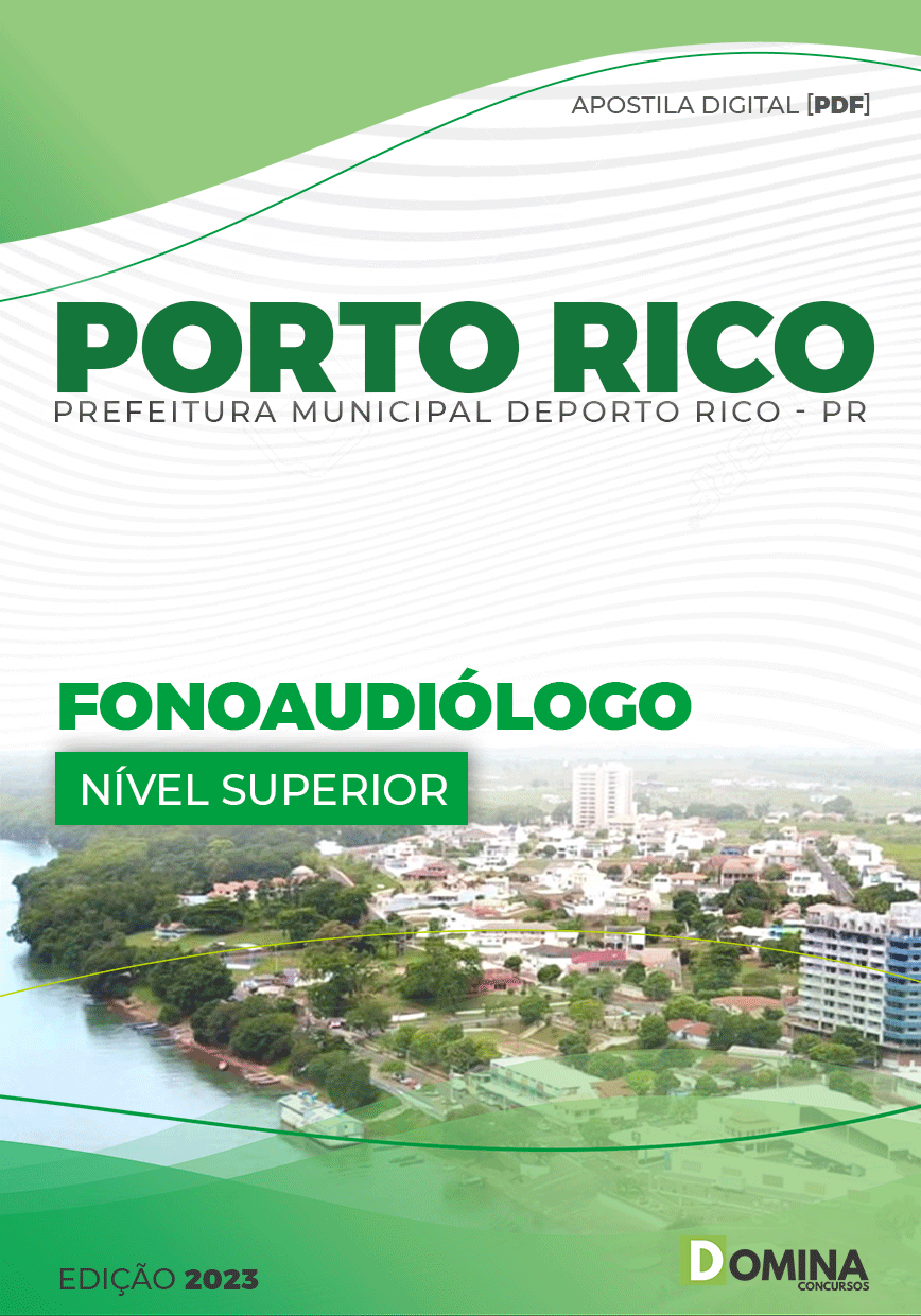 Apostila Digital Pref Porto Rico PR 2023 Fonoaudiólogo