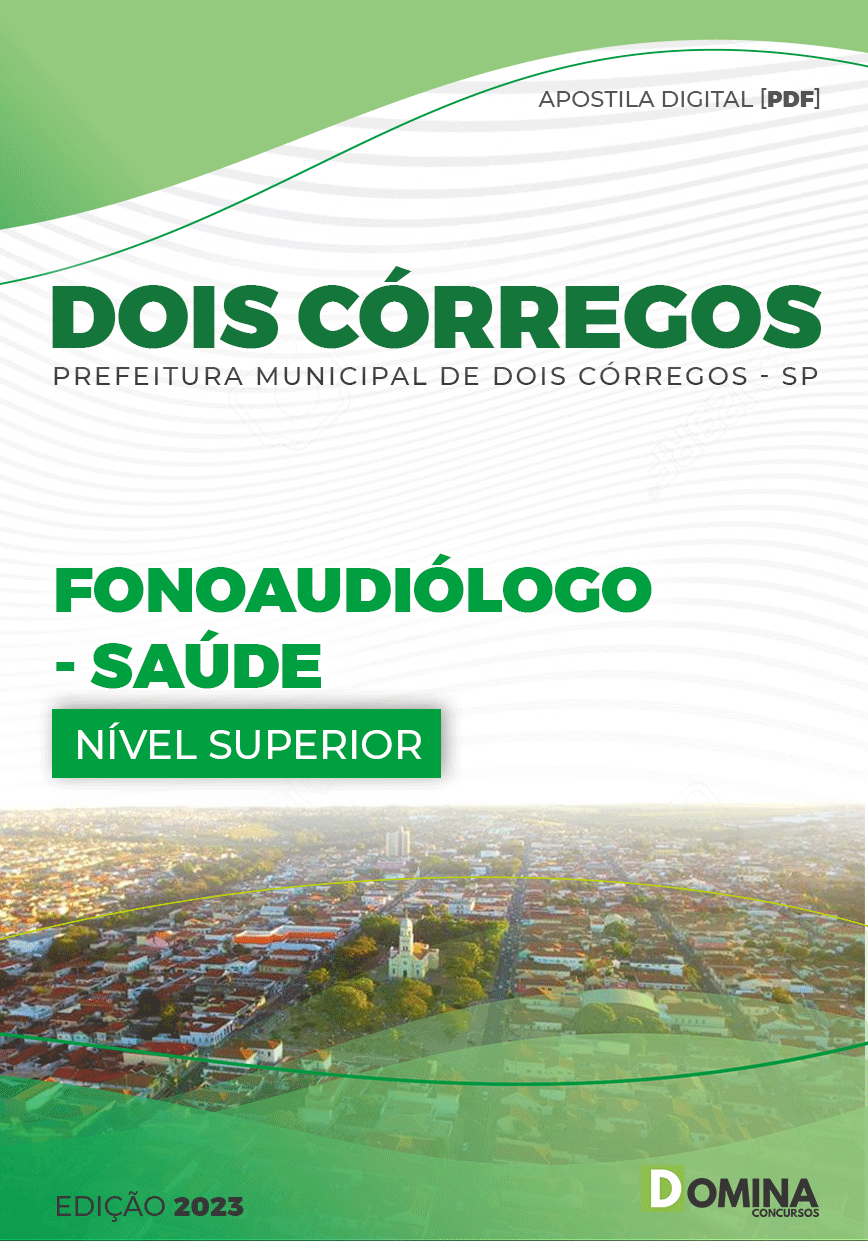 Apostila Pref Dois Córregos SP 2023 Fonoaudiólogo