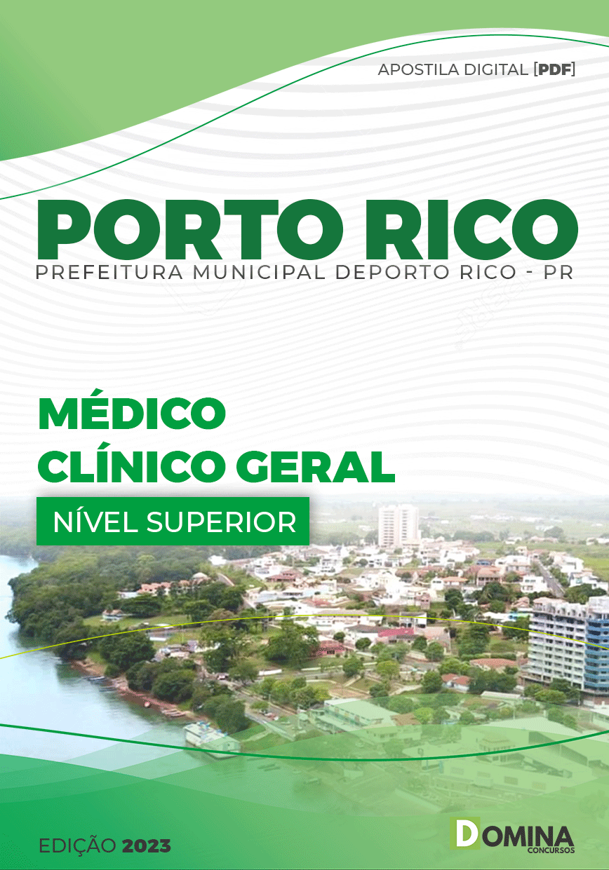 Apostila Digital Pref Porto Rico PR 2023 Médico Clínico Geral