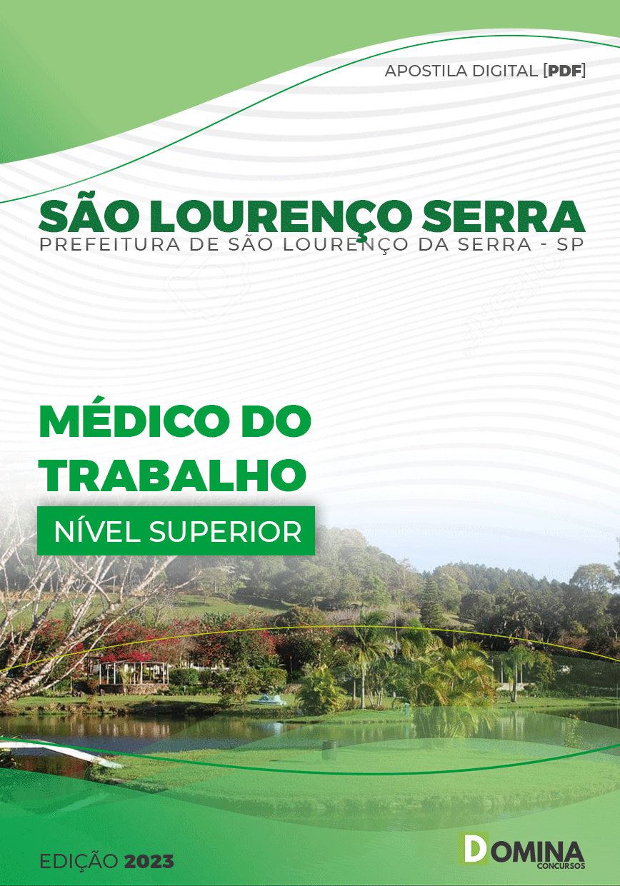 Apostila Pref São Lourenço Serra SP 2023 Médico Trabalho