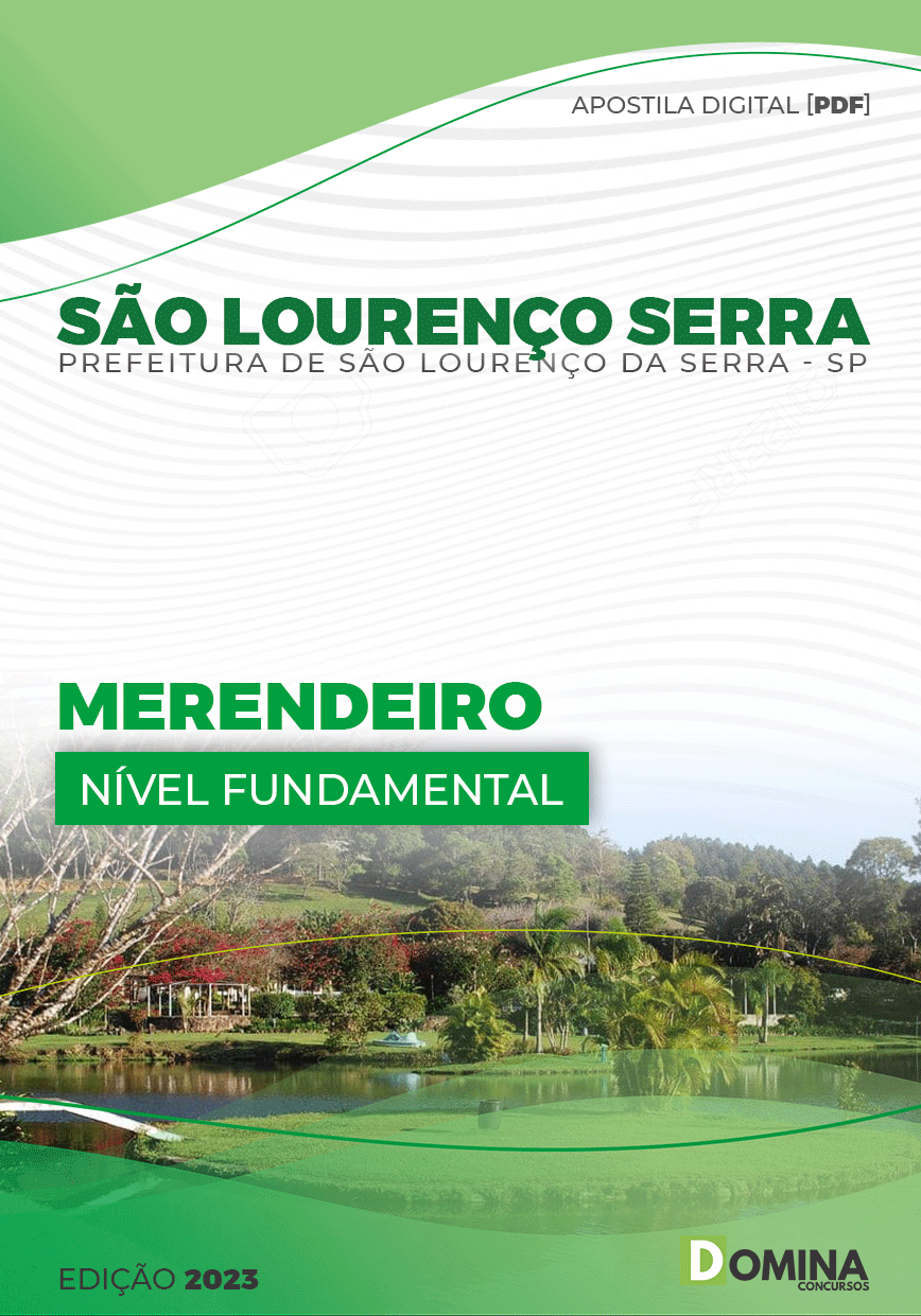 Apostila Pref São Lourenço Serra SP 2023 Merendeiro