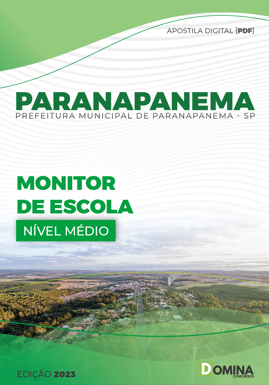 Apostila Pref Paranapanema SP 2023 Monitor Escola