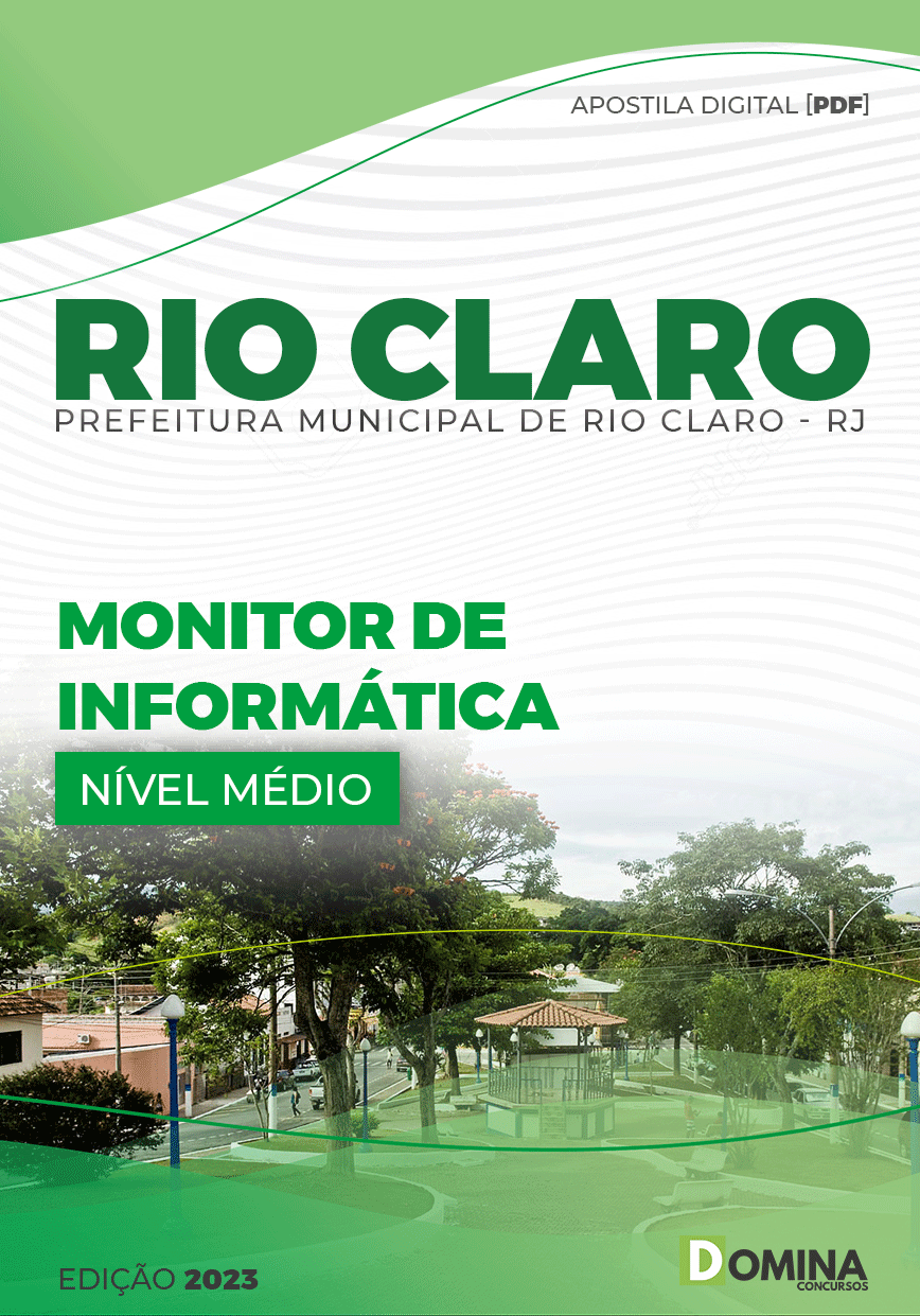 Apostila Concurso Pref Rio Claro RJ 2023 Monitor Informática