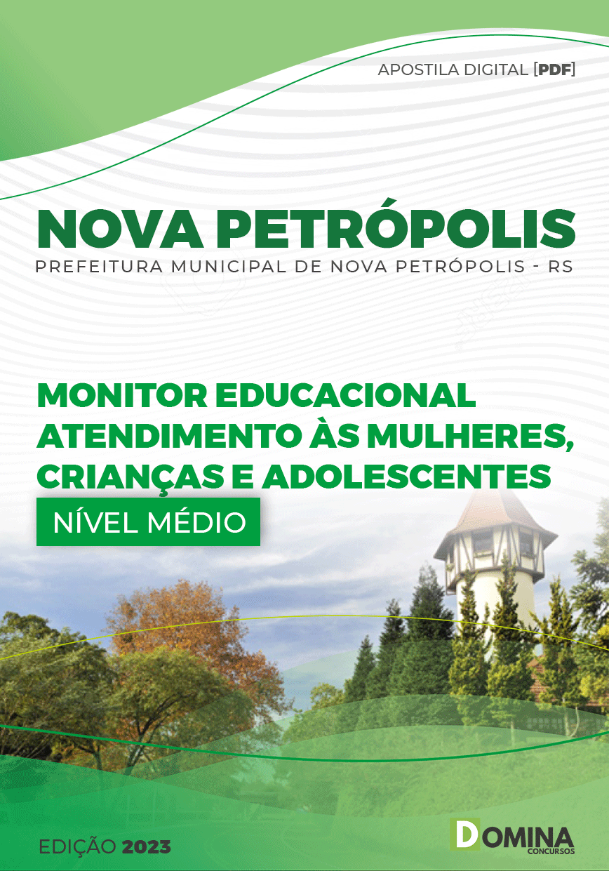 Apostila Pref Nova Petrópolis RS 2023 Monitor Educacional Mulheres