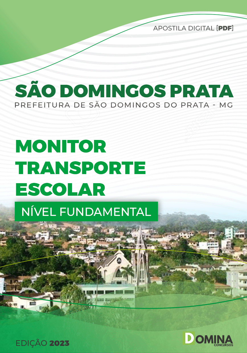 Apostila Pref São Domingos Prata MG 2023 Monitor Transporte Escolar