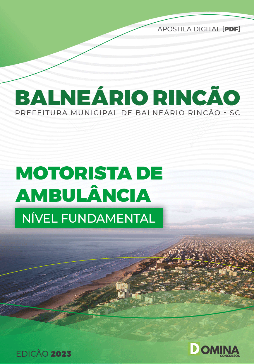 Apostila Pref Balneário Rincão SC 2023 Motorista Ambulância