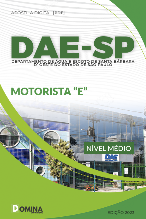 Apostila Digital Concurso DAE SP 2023 Motorista E