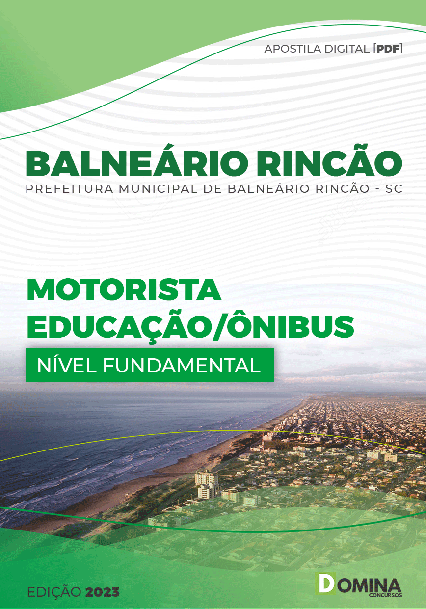 Apostila Pref Balneário Rincão SC 2023 Motorista Escolar