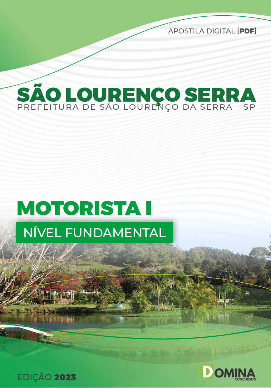 Apostila Pref São Lourenço Serra SP 2023 Motorista