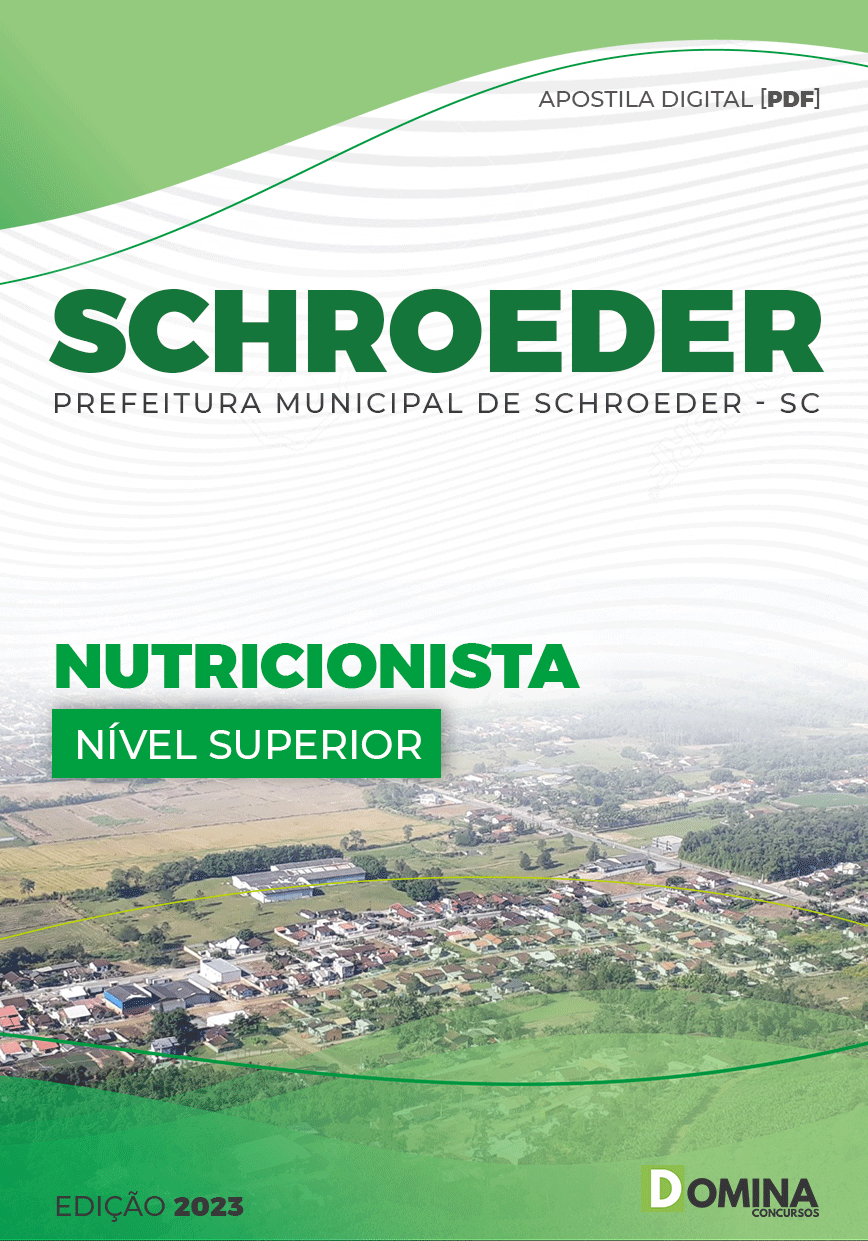 Apostila Digital Pref Schroeder SC 2023 Nutricionista