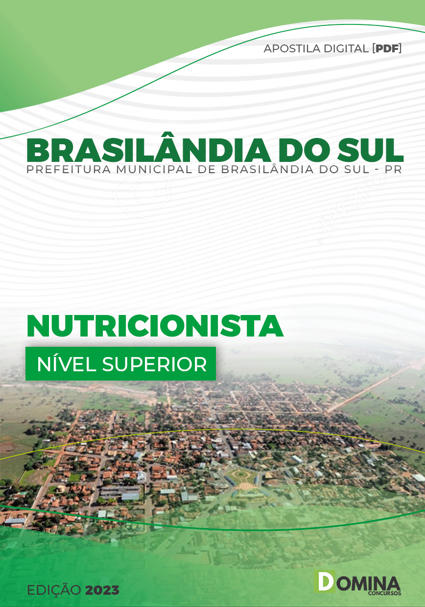 Apostila Digital Pref Brasilândia Sul PR 2023 Nutricionista