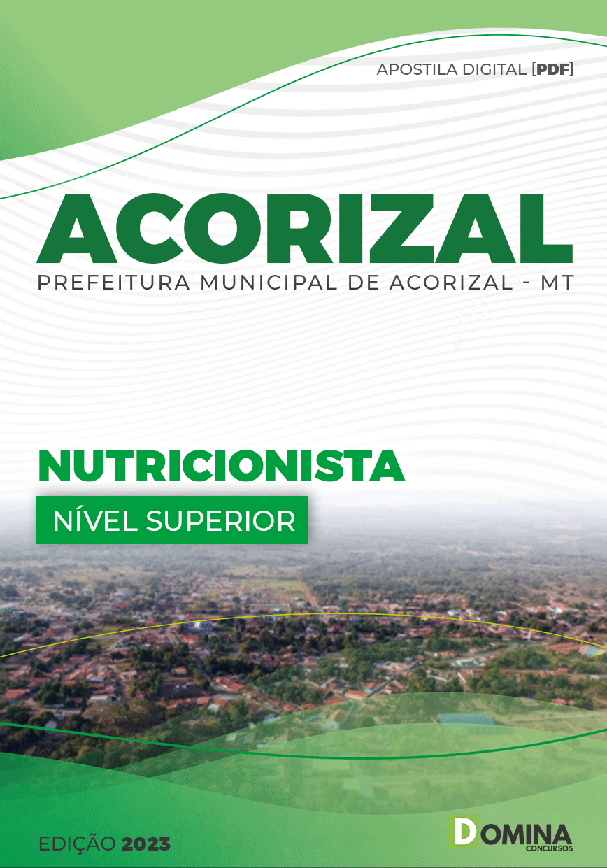 Apostila Digital Pref Acorizal MT 2023 Nutricionista