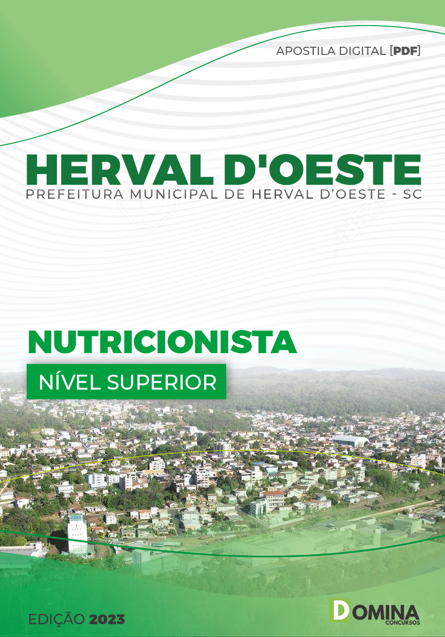 Apostila Pref Herval D’Oeste SC 2023 Nutricionista