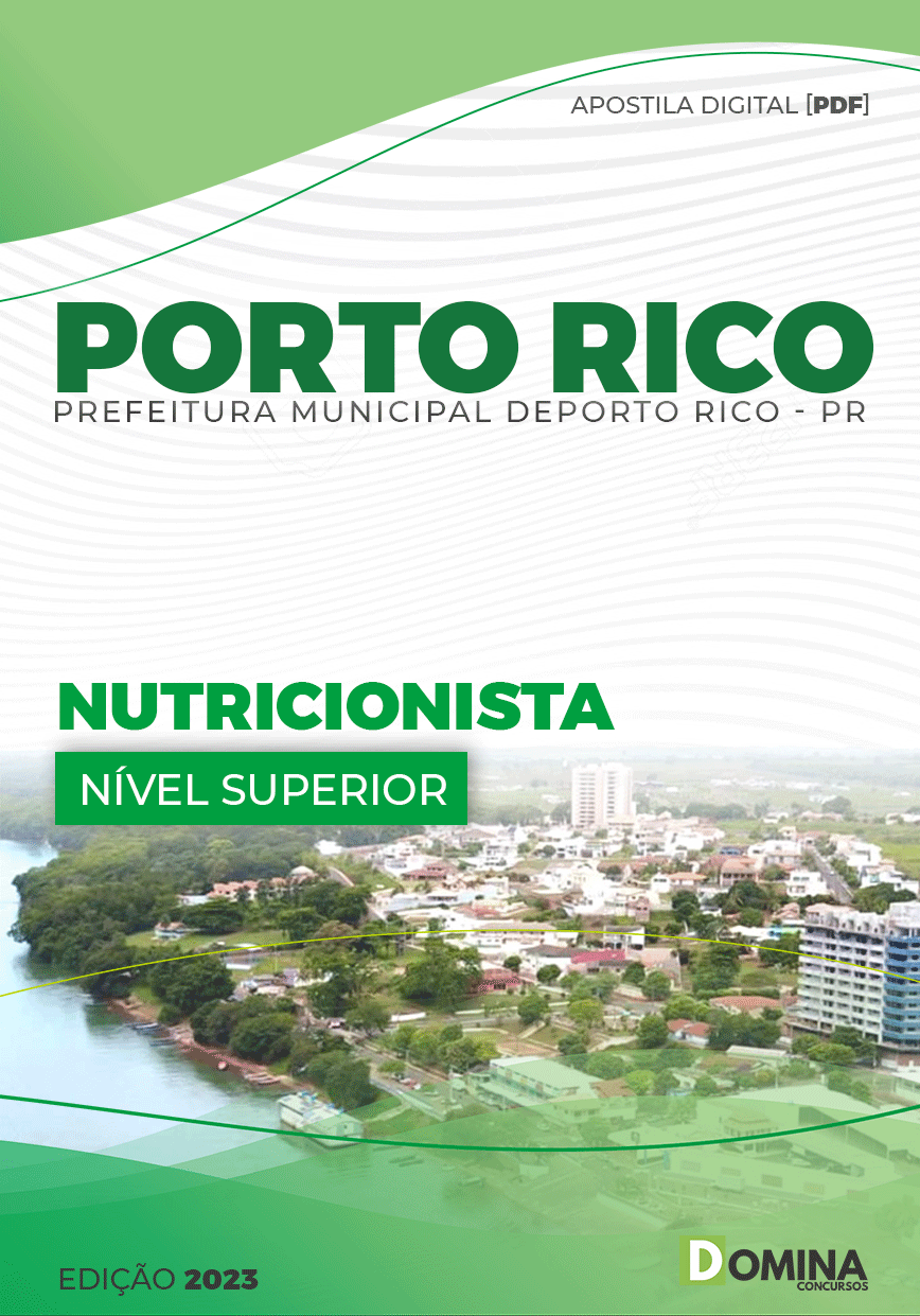 Apostila Digital Pref Porto Rico PR 2023 Nutricionista