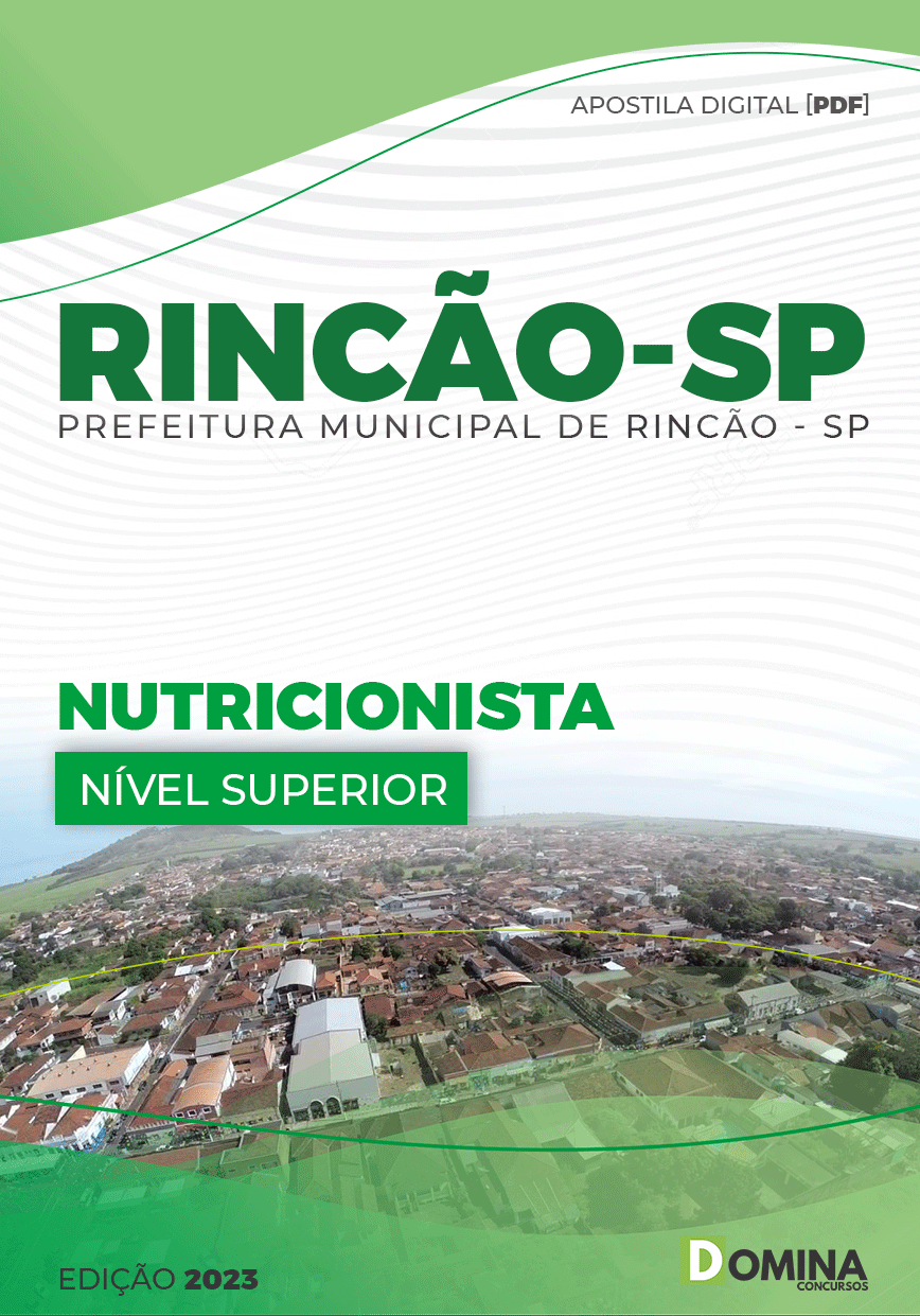 Apostila Concurso Pref Rincão SP 2023 Nutricionista