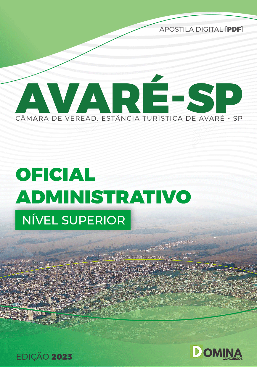 Apostila Câmara Avaré SP 2023 Oficial Administrativo