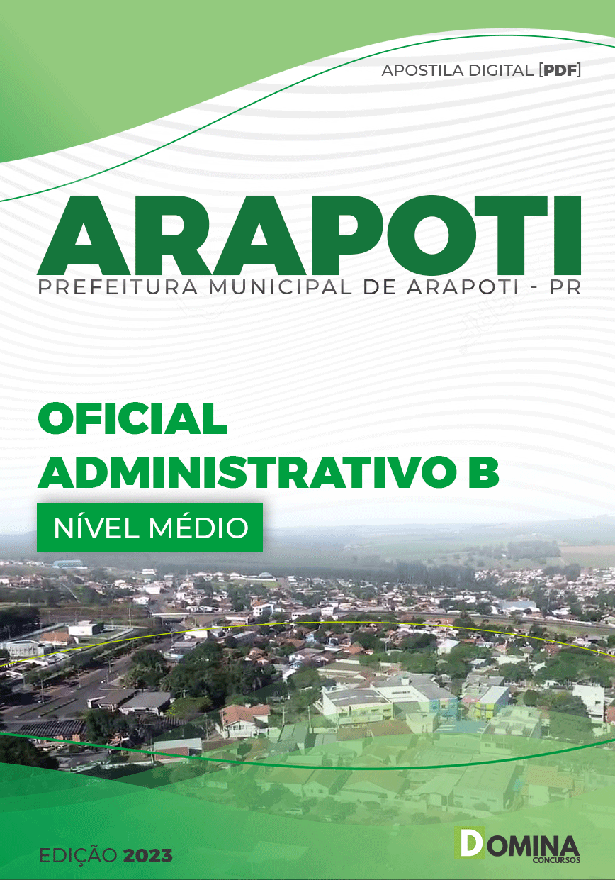 Apostila Concurso Pref Arapoti PR 2023 Oficial Administrativo