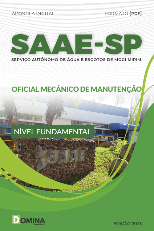 Apostila SAAE Mogi Mirim SP 2023 Oficial Mecânico Manutenção