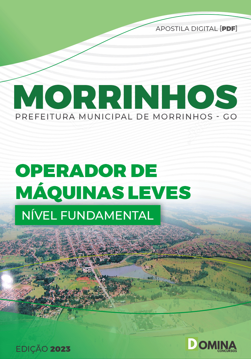 Apostila Pref Morrinhos GO 2023 Operador Máquinas Leves