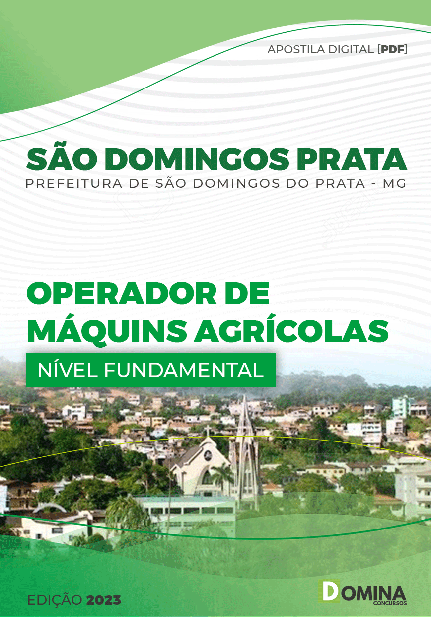 Apostila Pref São Domingos Prata MG 2023 Operador Máq Agrícolas