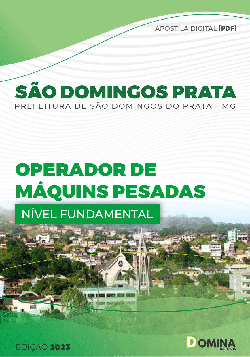 Apostila Pref São Domingos Prata MG 2023 Operador Máq Pesadas