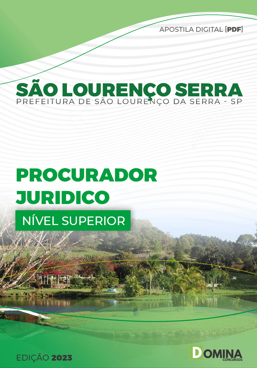 Apostila Pref São Lourenço Serra SP 2023 Procurador Jurídico